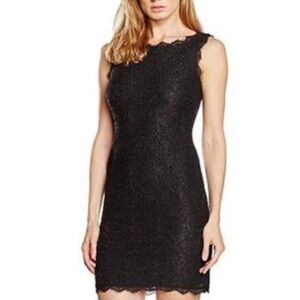 Adrianna Papell Women’s Black Lace Sleeveless Midi Dress